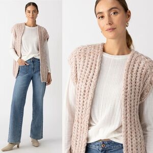 New Sanctuary Sz XL Chunky Sweater Vest In Rosewood Marl
